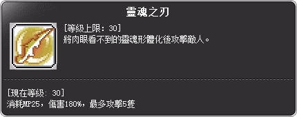 聖魂劍士 二轉技能說明